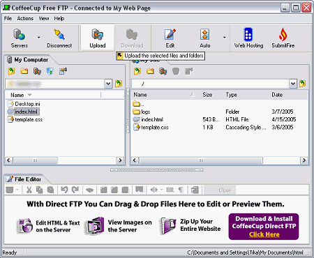 download coffeecup free ftp client