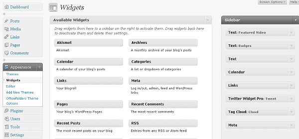 Widgets and Themes